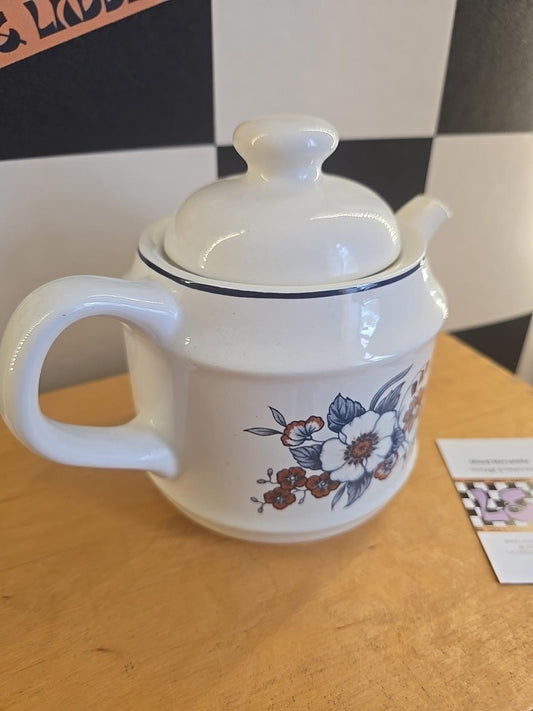 Alpine Rose Vintage Teapot Made In England Floral Design