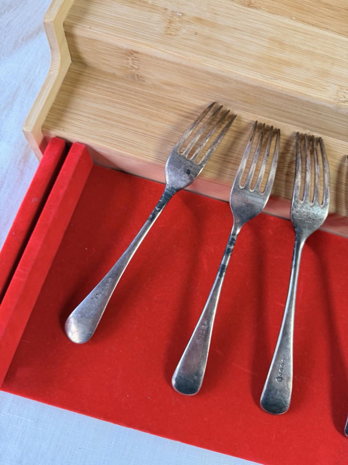XL EPNS Silver Plated Forks X4 Vintage Cutlery Antique Cutlery