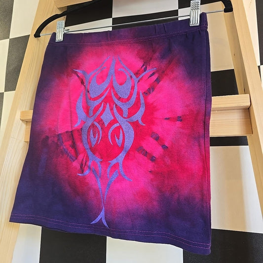 Brand New Deadstock Tie-dye Mini Skirt Tribal Size S PINK AMERICAN