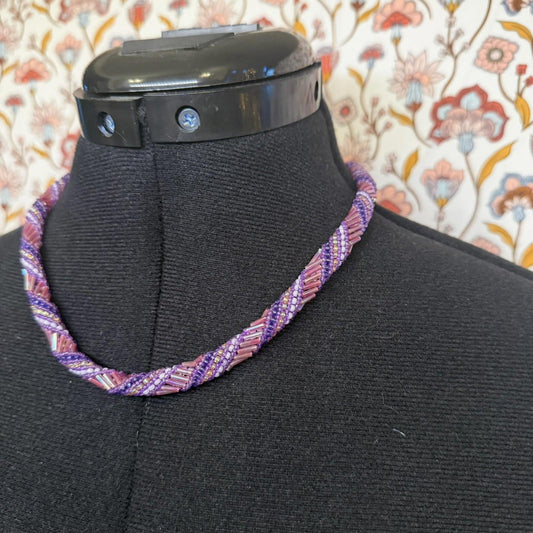 Vintage Costume Jewellery Necklace Unknown Beaded Design