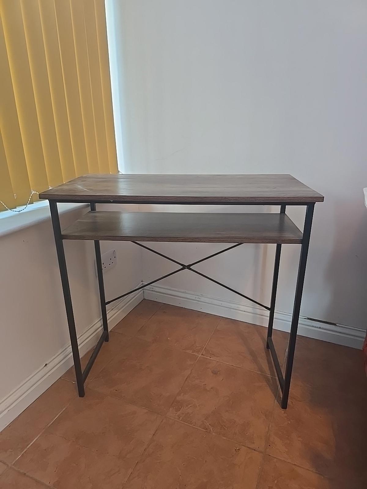 Wood Effect Industrial Style Table