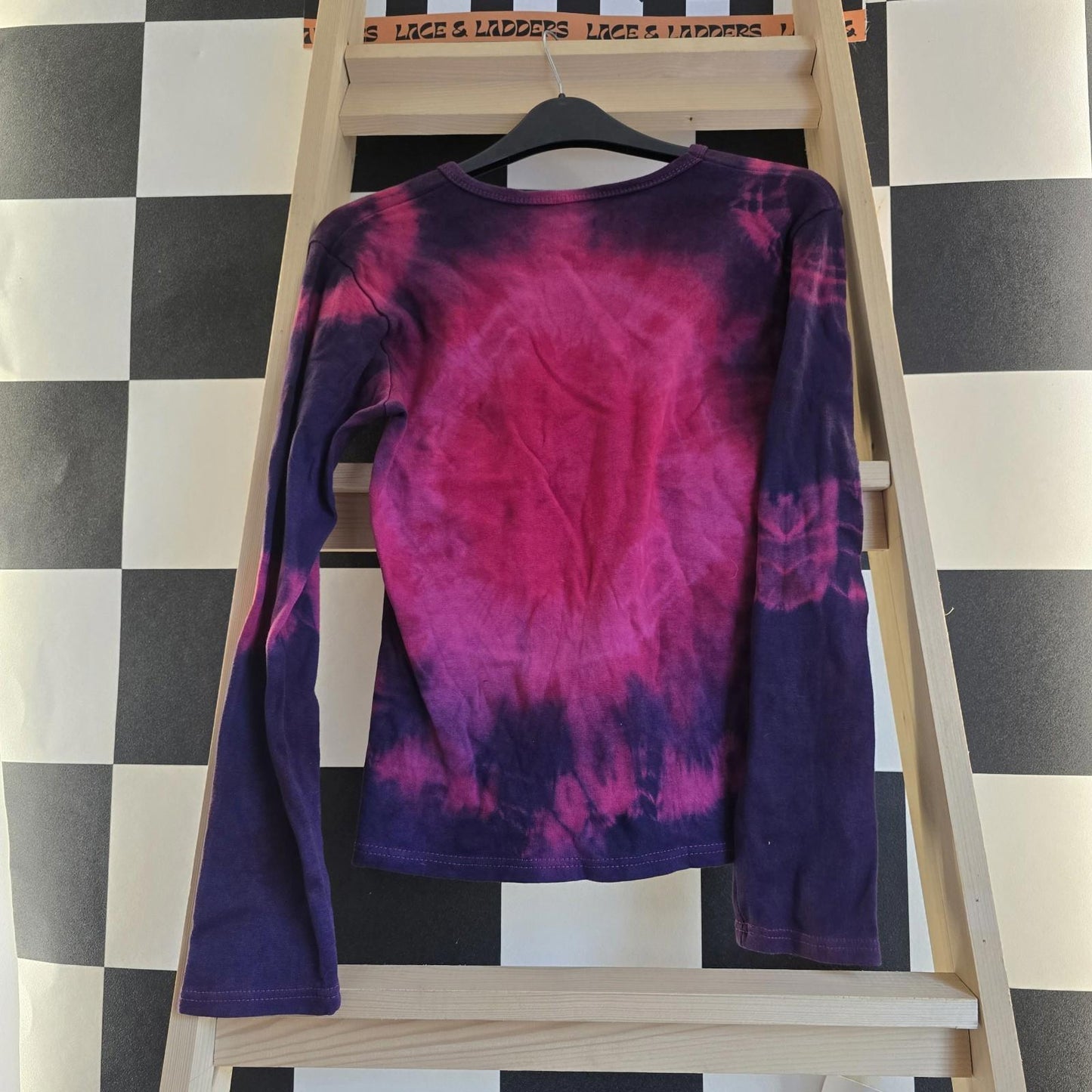 Brand New Deadstock Tie Dye T-Shirt Long Sleeve Size L AMERICAN 100% COTTON