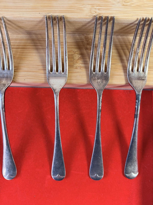 XL EPNS Silver Plated Forks X4 Vintage Cutlery Antique Cutlery