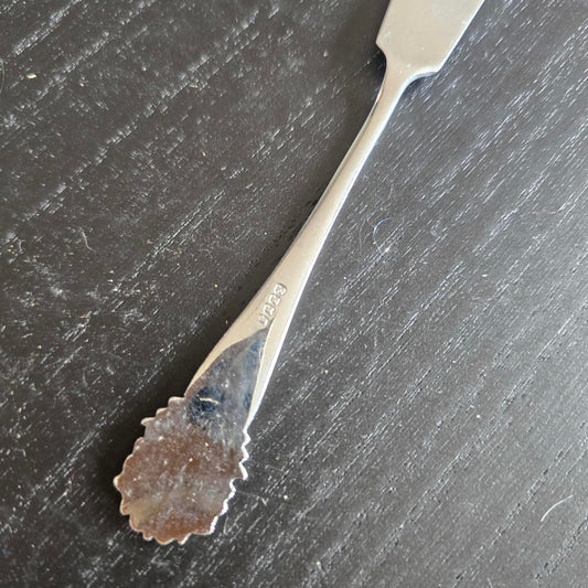 Vintage Silver Plate Butter Knife with Decorative Handle EPNS ISLE OF WIGHT