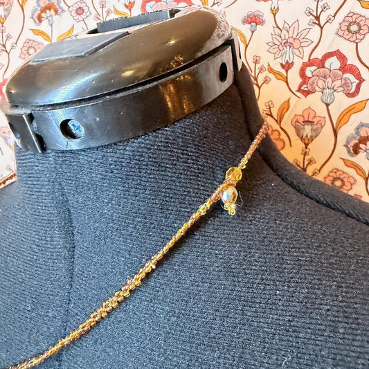 Vintage Costume Jewellery Necklace Unknown Beaded Design