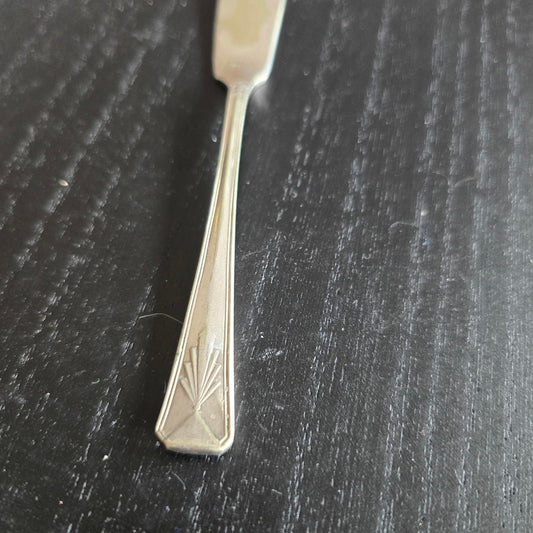 Vintage Silver PLATE EPSN Butter Knife with Decorative Handle