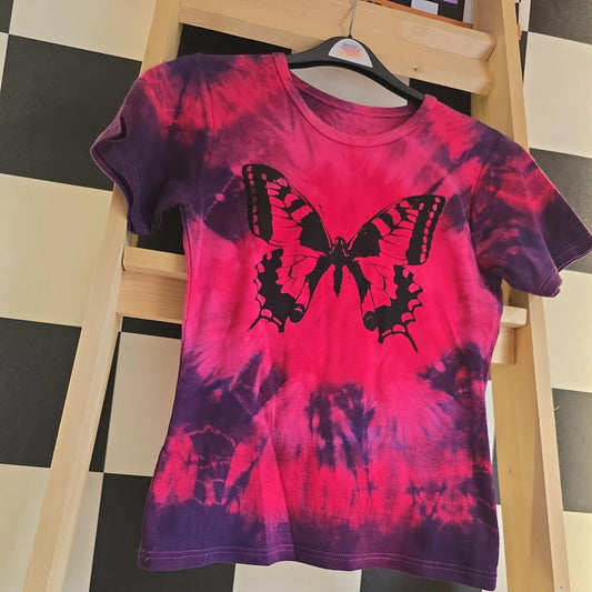 Brand New Deadstock Tie Dye T-Shirt short Sleeve Size S AMERICAN 100% COTTON