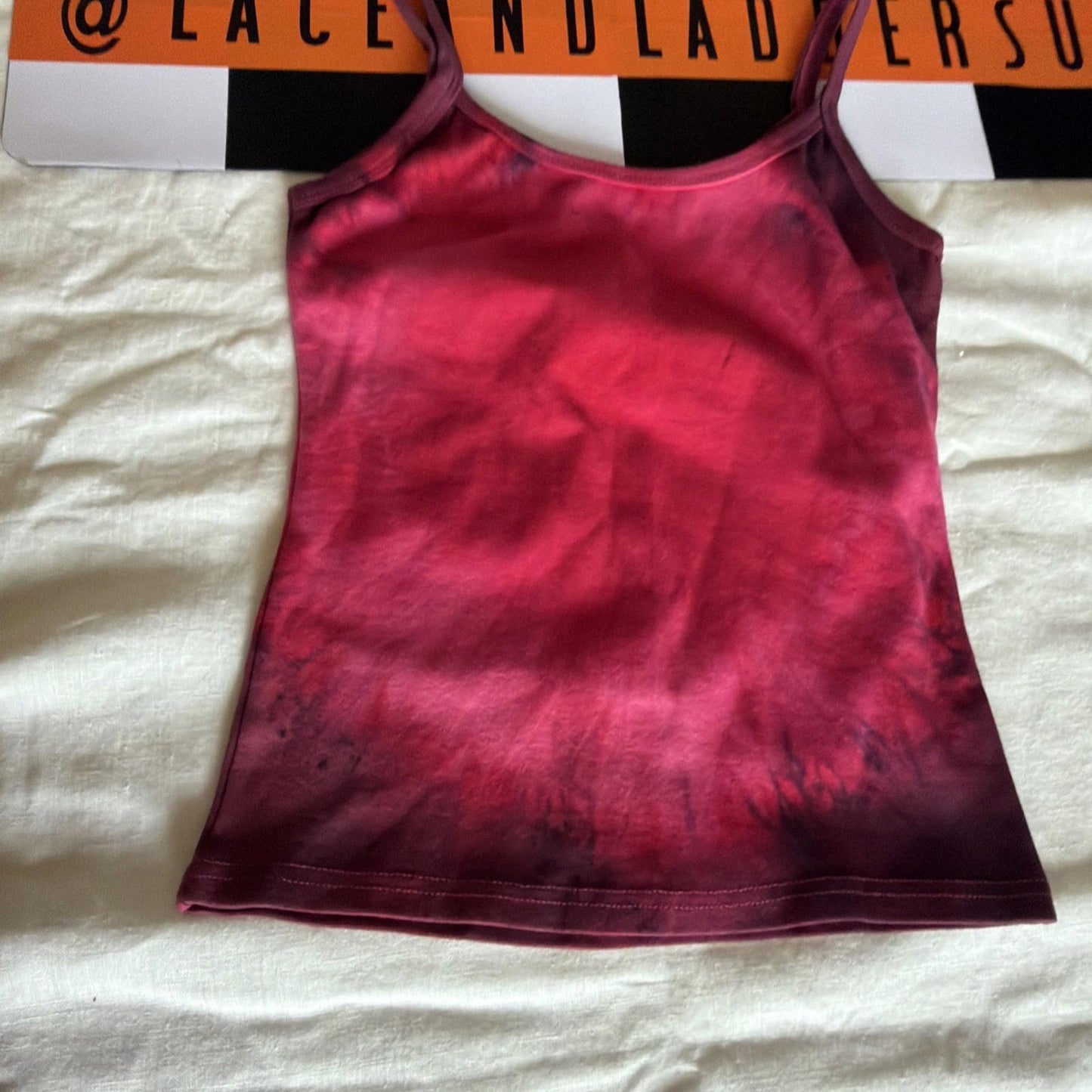 Brand New Tie Dye DEADSTOCK Vest Size Small COTTON pink And Tribal