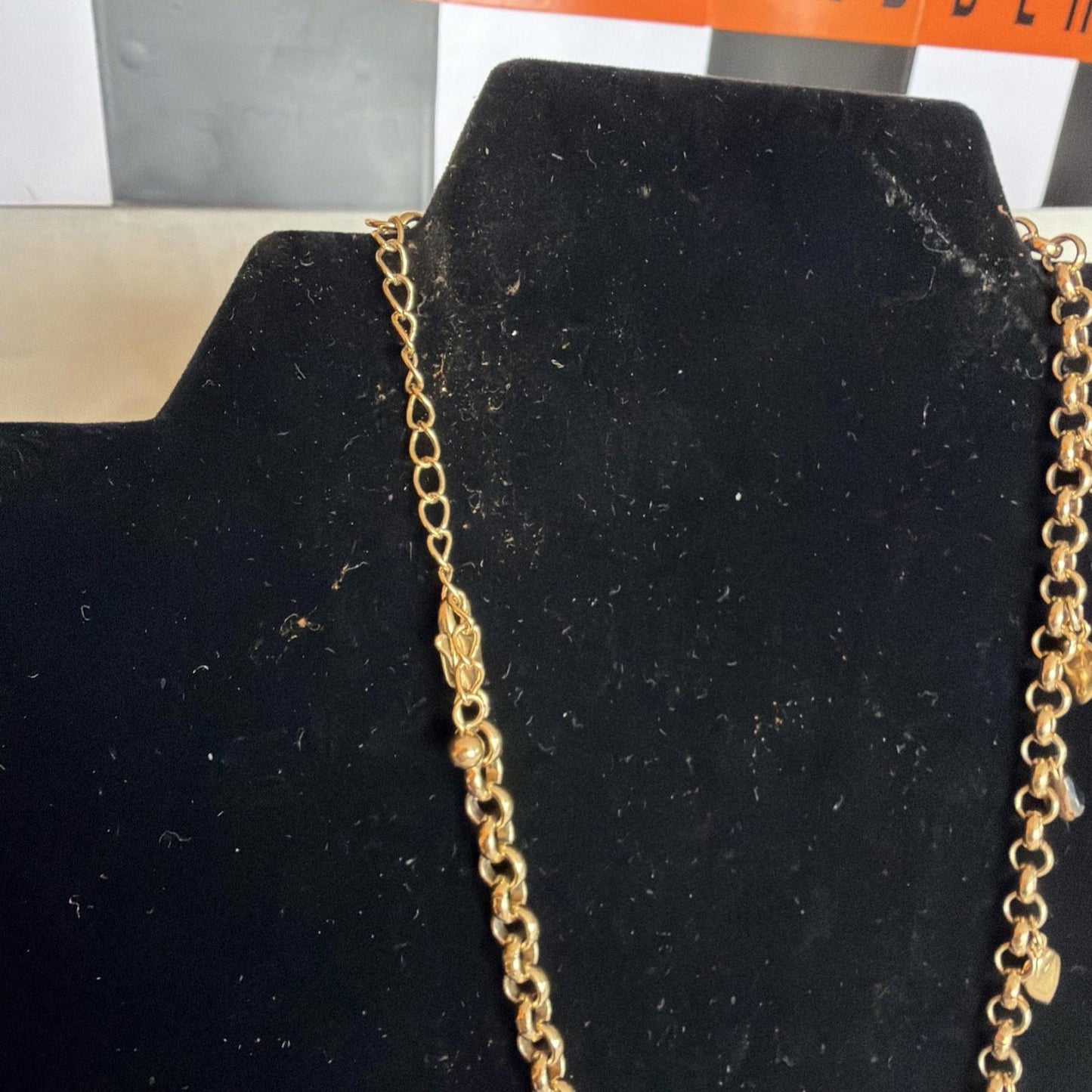 Vintage Costume Jewellery Necklace Metal Chain Design