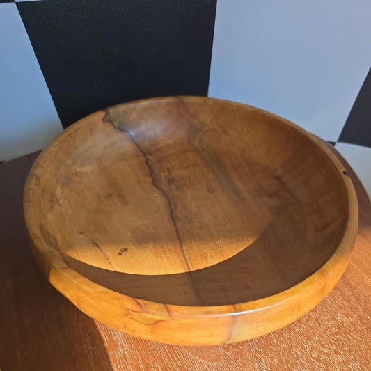 Vintage MCM 1950s Hand Turned Large Walnut Bowl