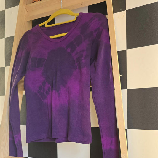 Brand New Deadstock Tie Dye T-Shirt Long Sleeve Size S/M AMERICAN 100% COTTON