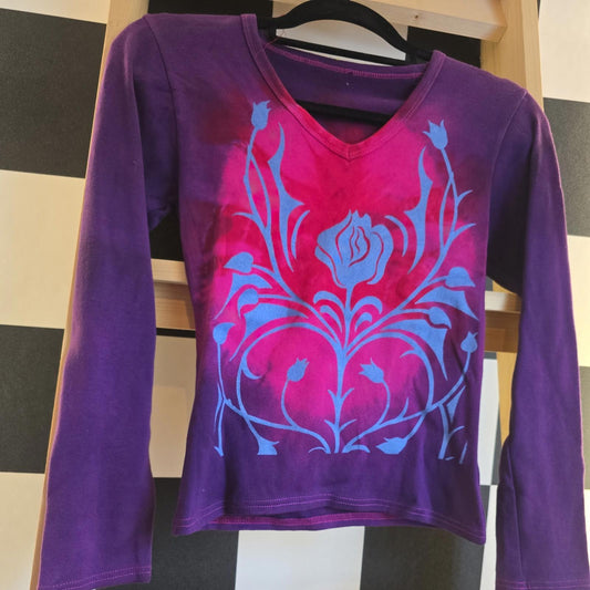 Brand New Deadstock Tie Dye T-Shirt Long Sleeve Size S AMERICAN 100% COTTON