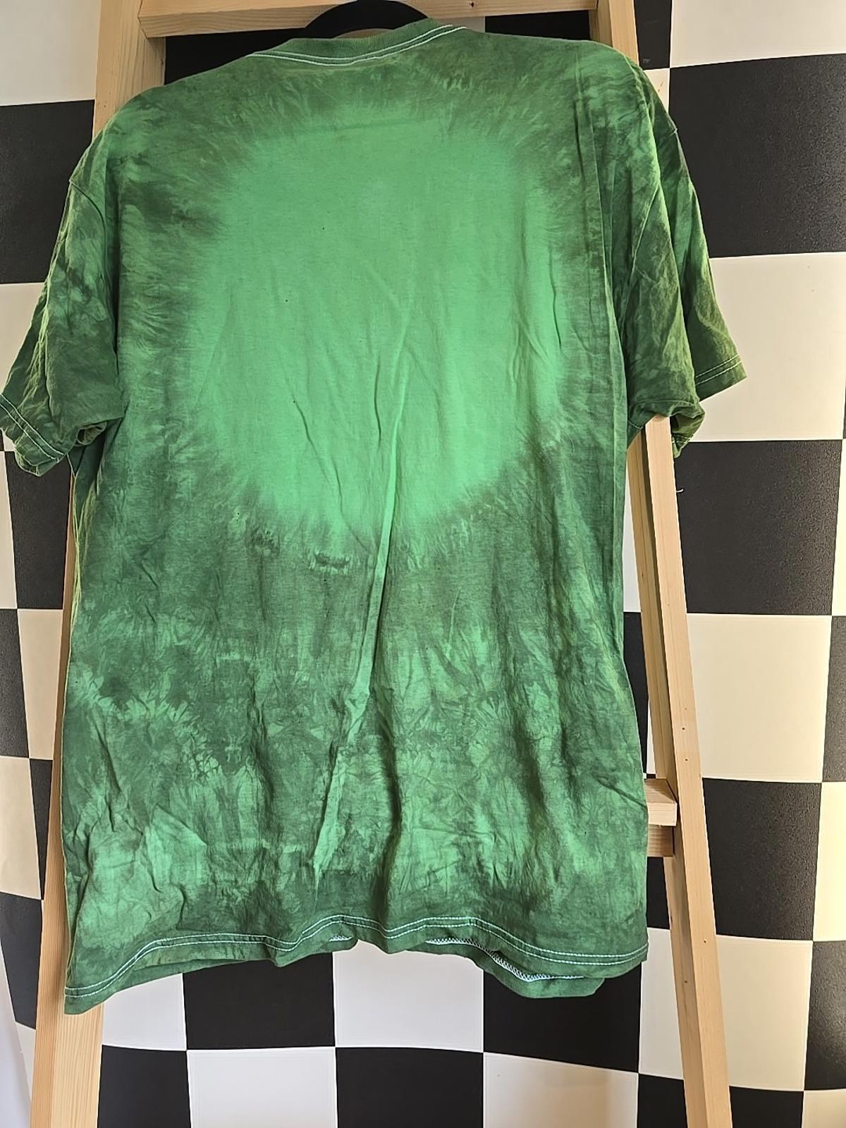 Brand New Deadstock Tie Dye XL FRUIT OF THE LOOM T-Shirt Greenman short sleeve