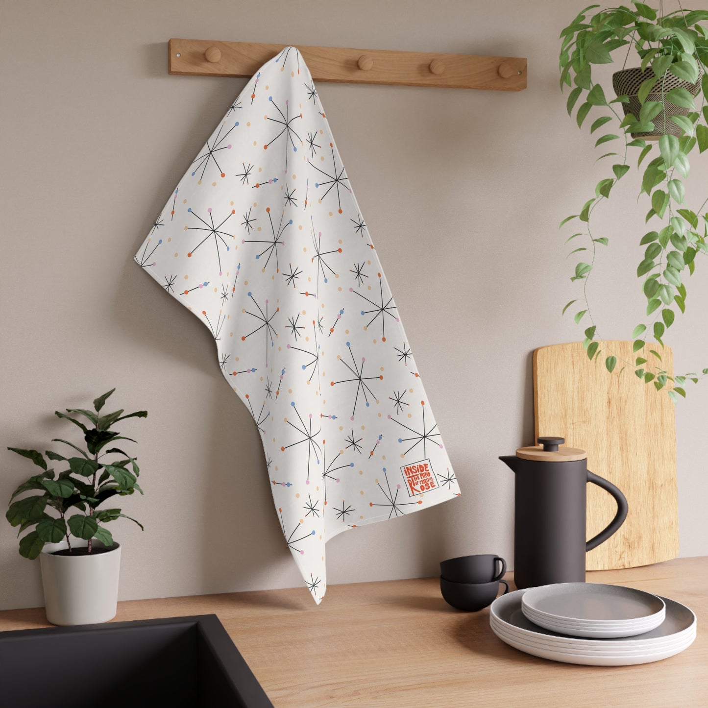 Mid-Century Inspired Cotton Tea Towel