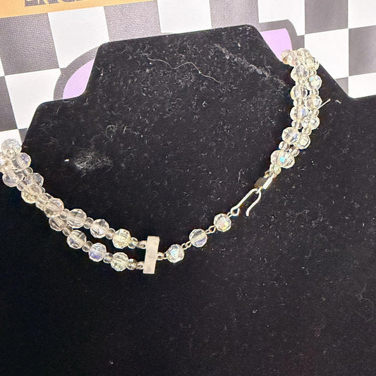 Vintage Costume Jewellery Necklace Unknown Beaded Design gorgeous sparkle