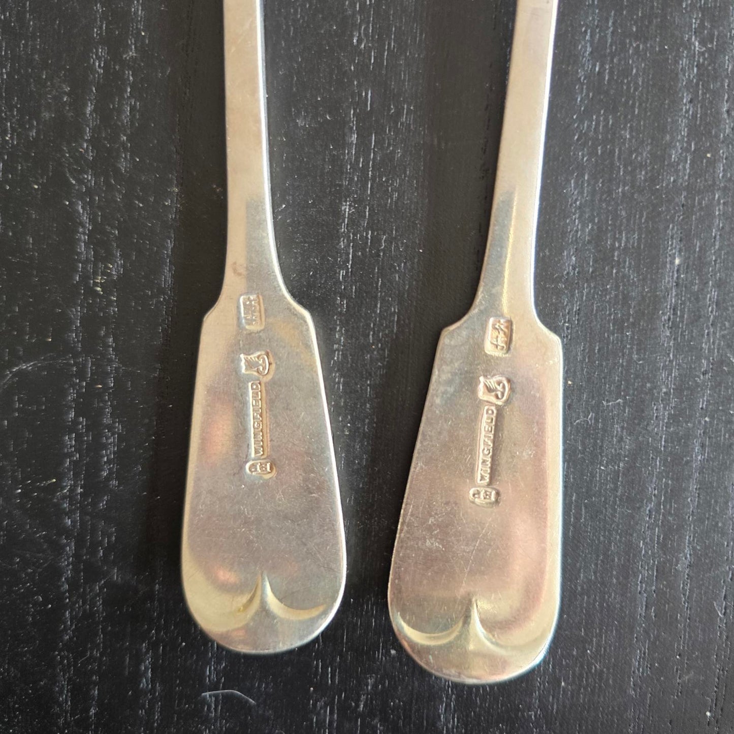 Set of 2 Vintage Silver PLATED EPNS Flatware Spoons