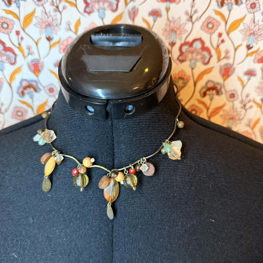 Vintage Costume Jewellery Necklace Metal Chain Design