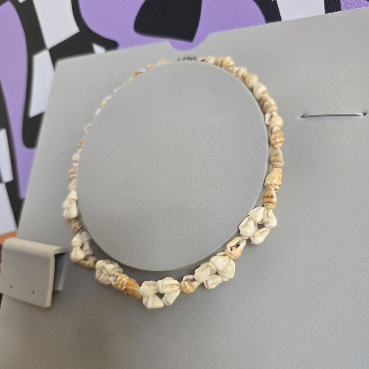 Vintage Mini Sea Shell Choker Necklace Screw Fastning Jewellery Boho Beach Hippy