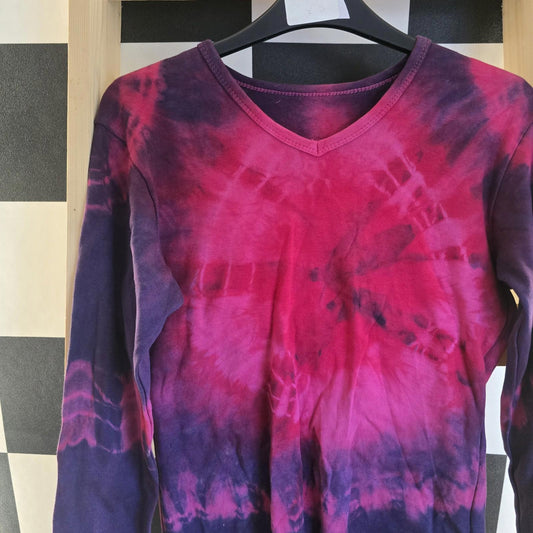 Brand New Deadstock Tie Dye T-Shirt Long Sleeve Size L AMERICAN 100% COTTON