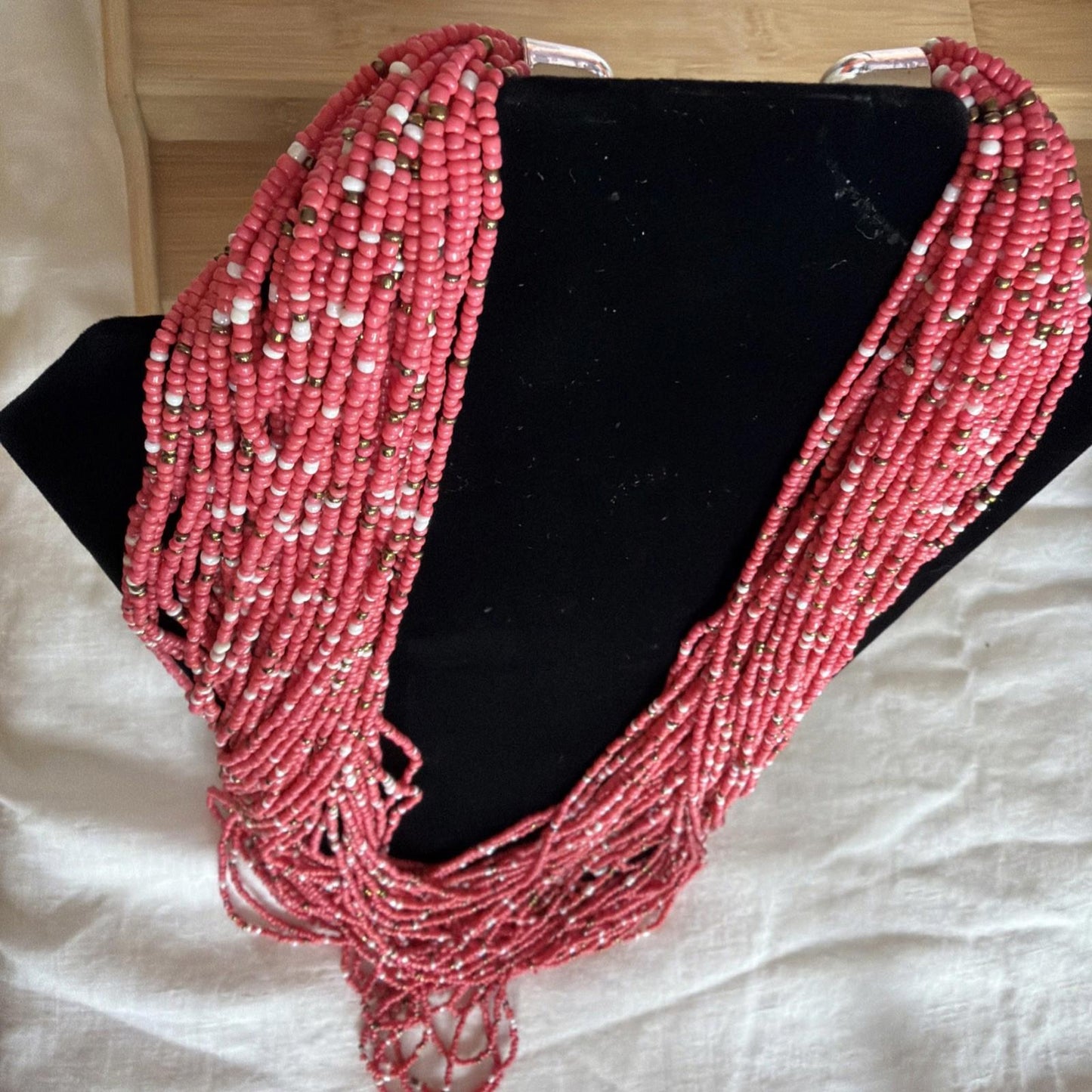 Vintage Costume Jewellery Necklace Unknown Beaded Design