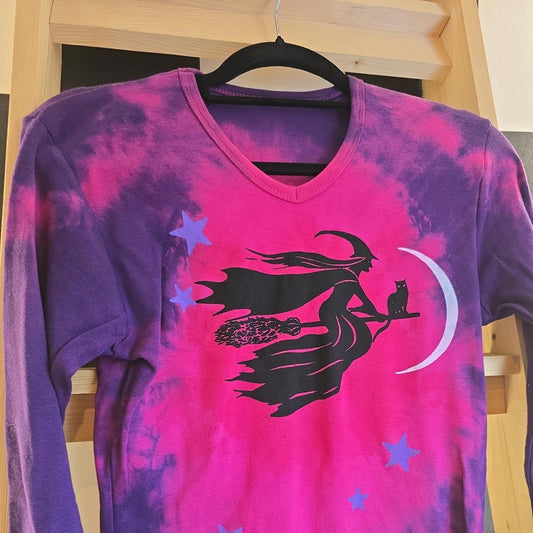 Brand New Deadstock Tie Dye T-Shirt Long Sleeve Size M AMERICAN 100% COTTON