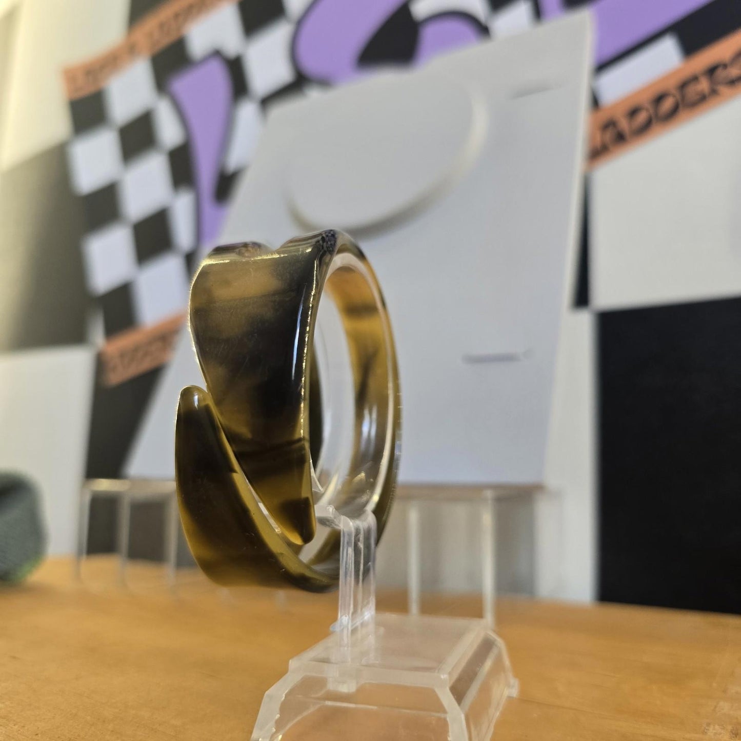 Vintage Bracelet Turtoise Shell Unique Design Bangle Women's