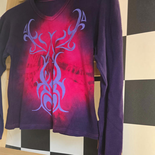 imperfect Brand New Deadstock Longsleeve Tshirt Tie Dye COTTON AMERICAN SIZE M