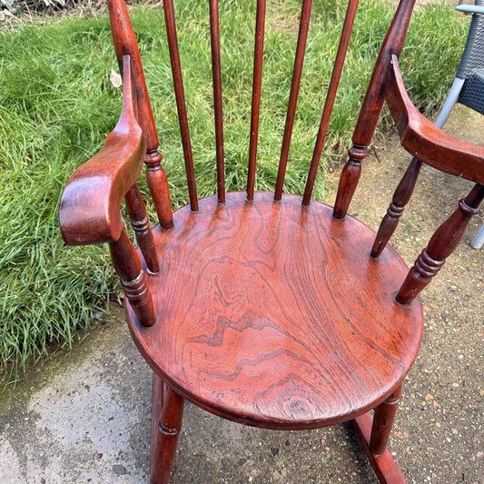 Ibex Style Rocking Chair Restained Vintage Over 30 Years Ago Good Condition