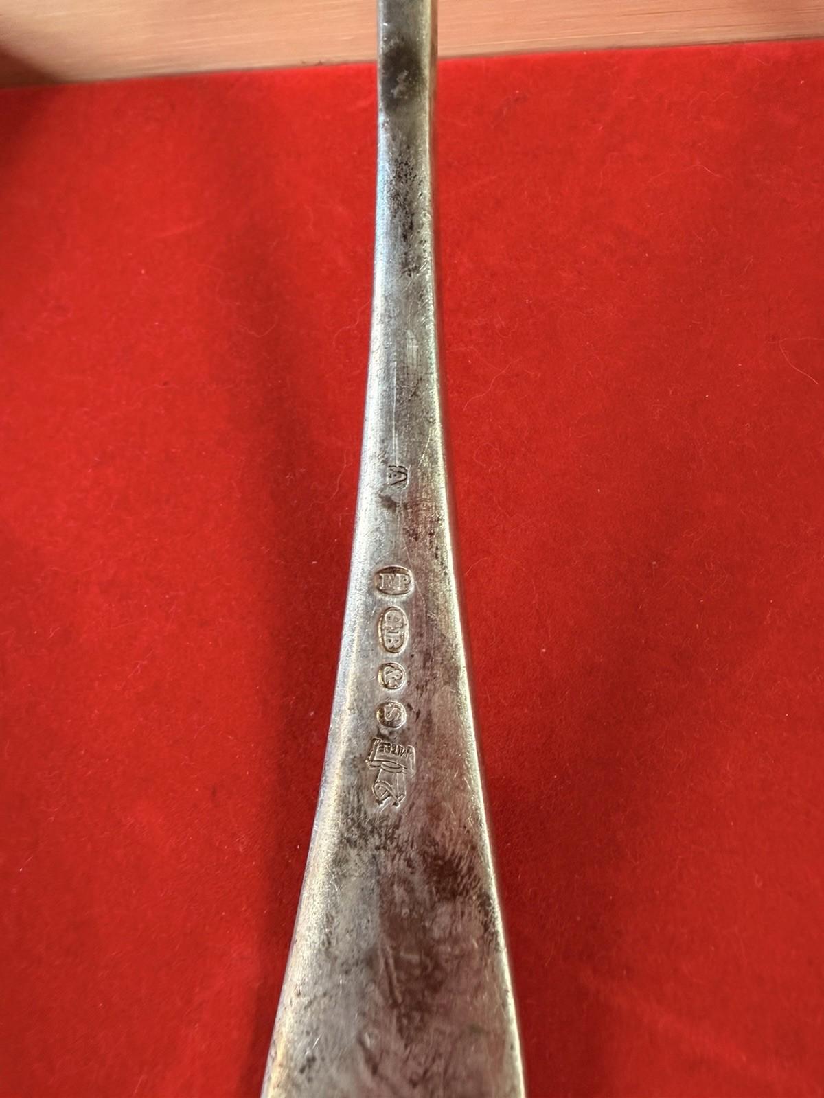 XL Serving Silver Plated Spoon Very Detailed Pattern Antique Vintage Cutlery