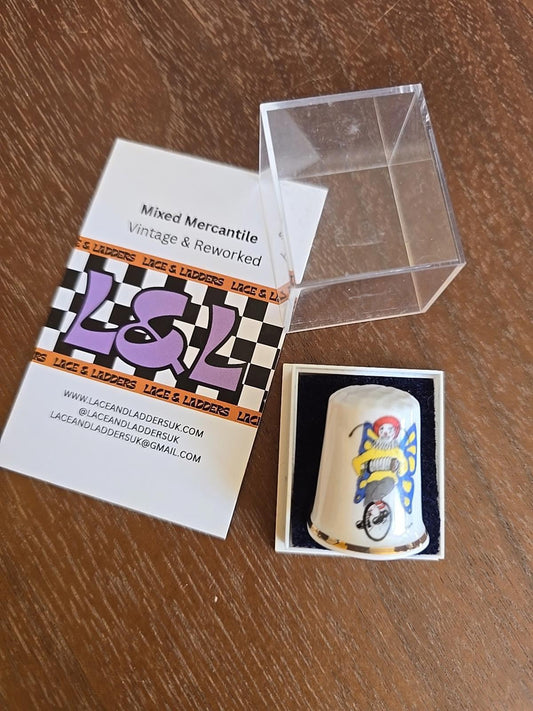 Clown Accoedian Thimble Collectors In Case