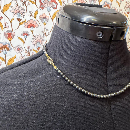 vintage Haematite staggered Pendant Necklace y2k