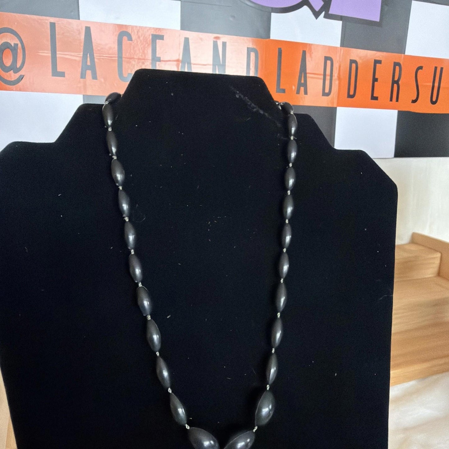 Vintage Costume Jewellery Necklace Unknown Beaded Design
