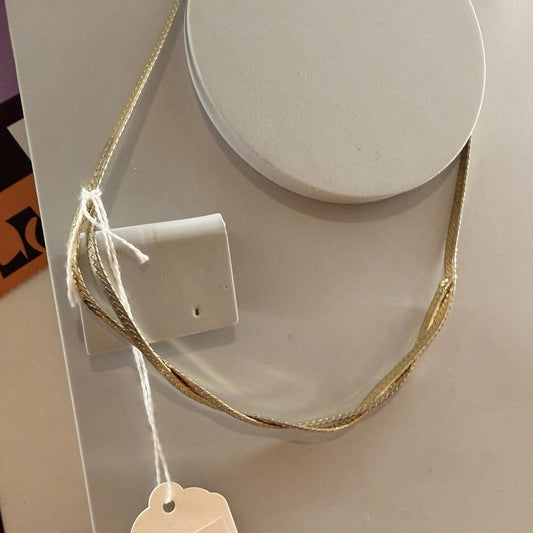 Vintage Costume Jewellery Gold Twist Chain Necklace