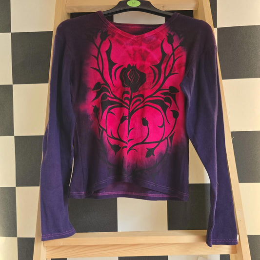 imperfect Brand New Deadstock  Longsleeve Tshirt Tie Dye COTTON AMERICAN SIZE M