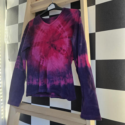 Brand New Deadstock Tie Dye T-Shirt Long Sleeve Size L AMERICAN 100% COTTON