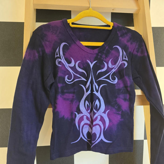 Brand New Deadstock Tie Dye T-Shirt Long Sleeve Size S AMERICAN 100% COTTON