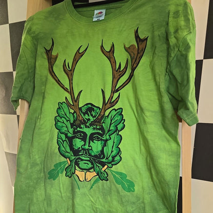 Brand New Deadstock Tie Dye size M FRUIT OF THE LOOM T-Shirt Greenman