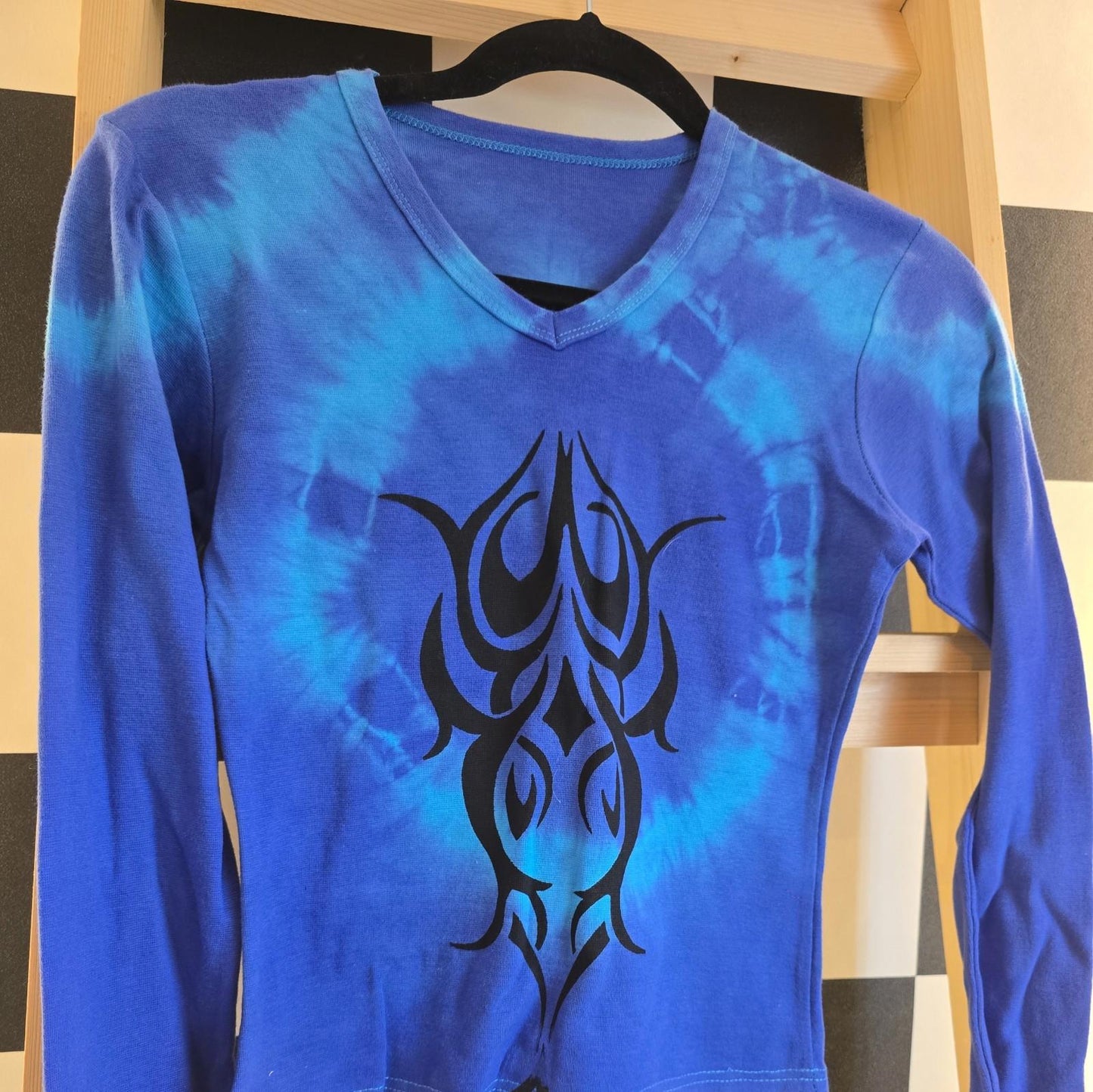 Brand New Deadstock Tie Dye T-Shirt Long Sleeve Size S AMERICAN 100% COTTON