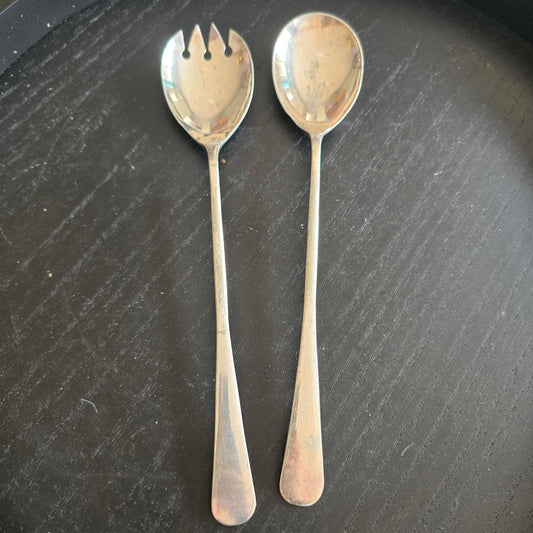 Set of 2 Vintage Silver PLATED EPNS Salad Servers