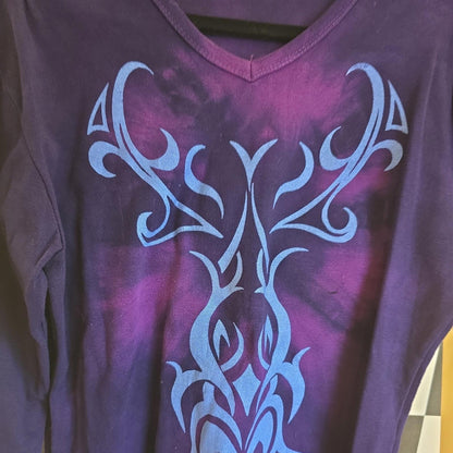 Brand New Deadstock Tie Dye T-Shirt Long Sleeve Size L AMERICAN 100% COTTON