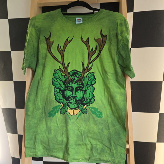Brand New Deadstock Tie Dye size M FRUIT OF THE LOOM T-Shirt Greenman