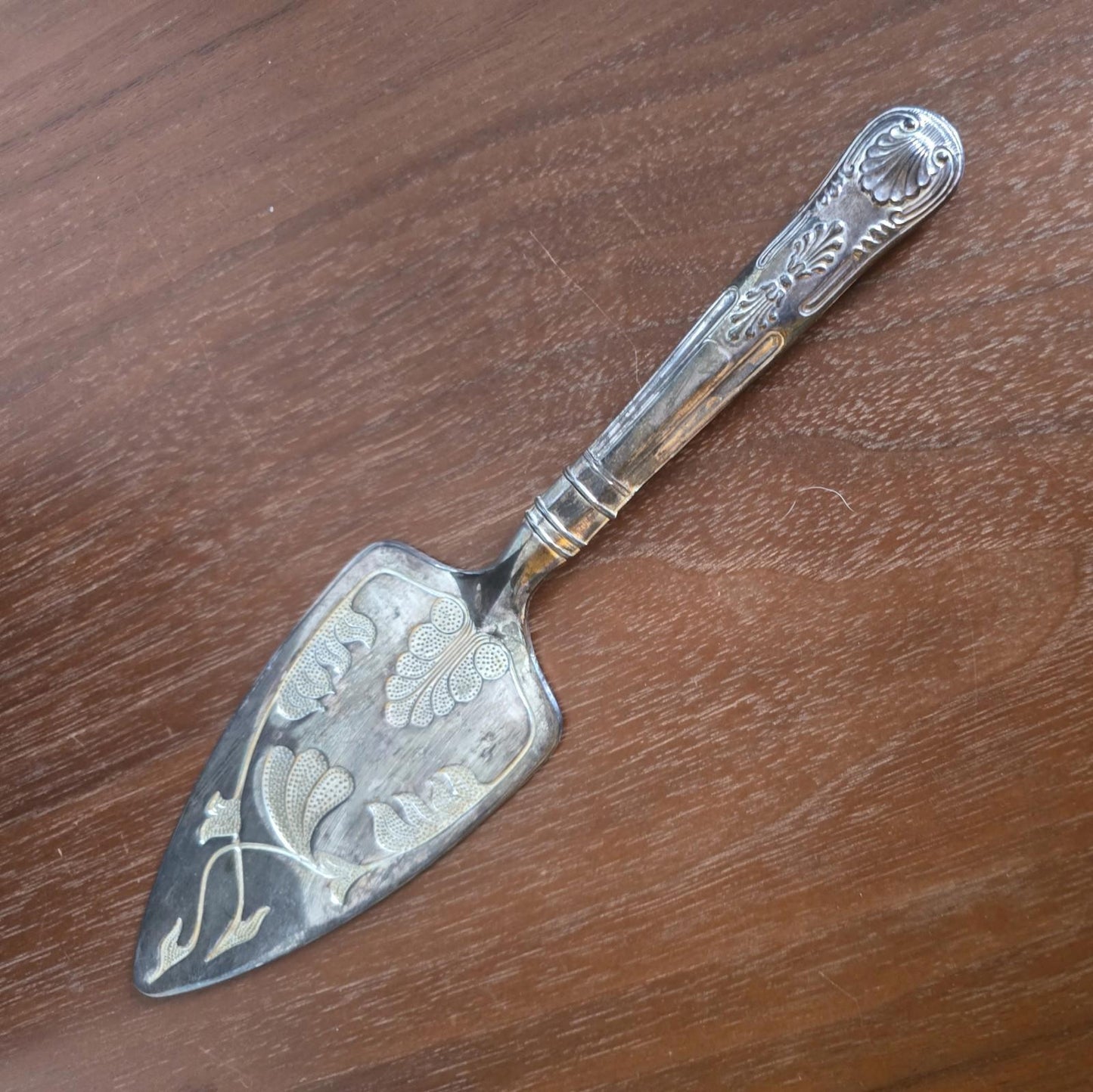 Vintage MAYELL Kings Pattern EP Silver Plated Cake Slice/Pie Server Needs Polish