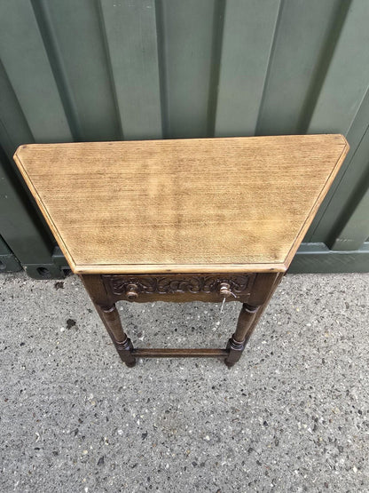 Antique Carved Oak  Side Table