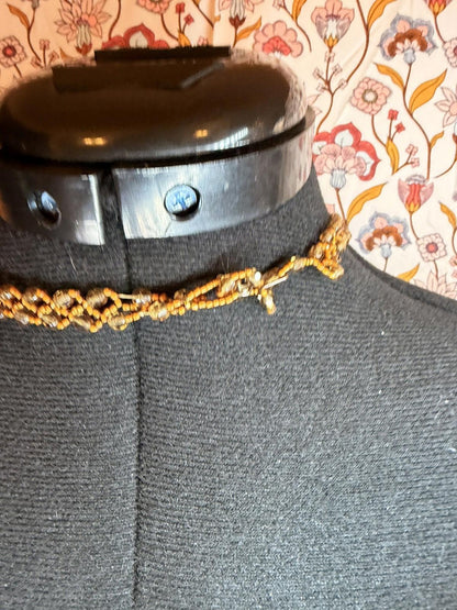 Vintage Costume Jewellery Necklace Unknown Beaded Design needs little repair