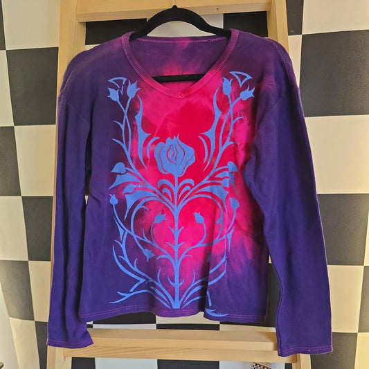 Brand New Deadstock Tie Dye T-Shirt Long Sleeve Size L AMERICAN 100% COTTON