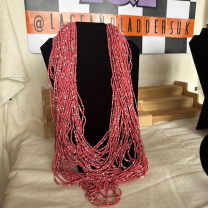 Vintage Costume Jewellery Necklace Unknown Beaded Design