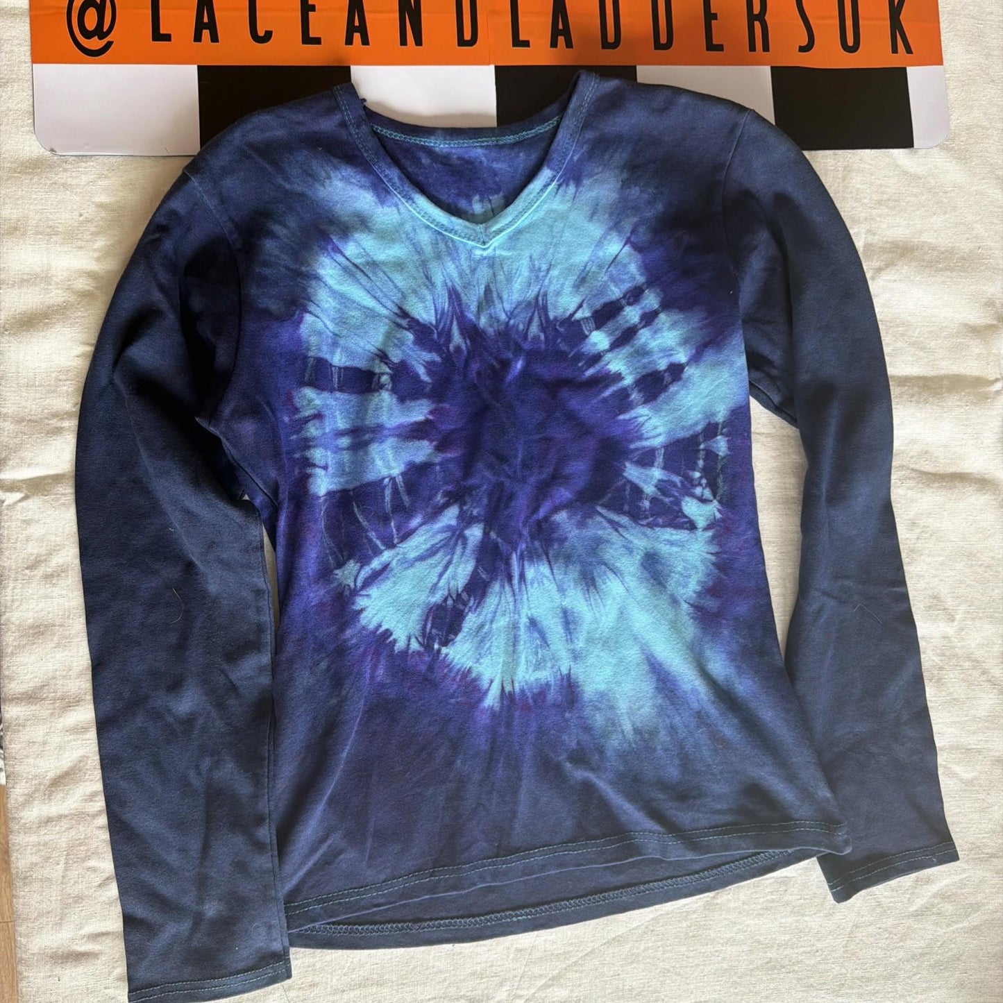 Brand New Deadstock stretch Longsleeve Tshirt Tie Dye COTTON SIZE S/M