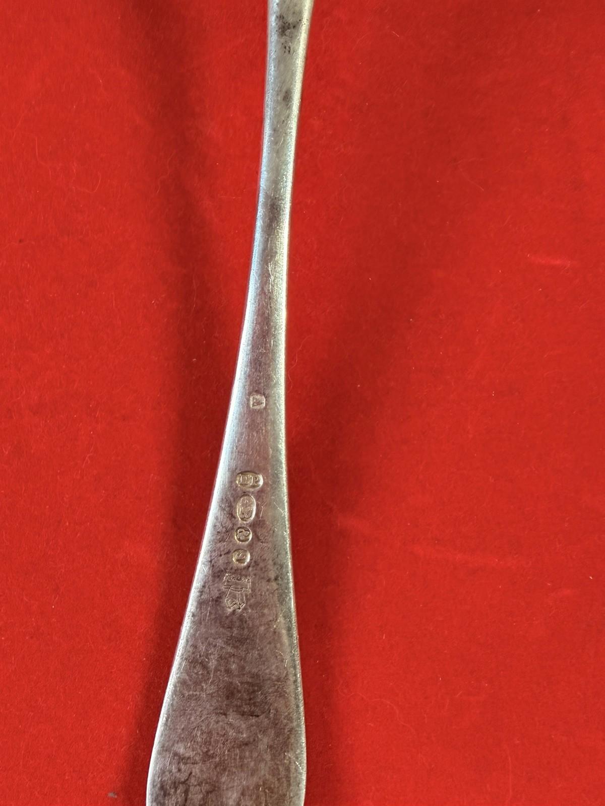 XL Serving Silver Plated Spoon Very Detailed Pattern Antique Vintage Cutlery