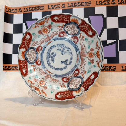 Antique 1868-1912 Japanese Imari decorative Plate Porcelain flower rabbit