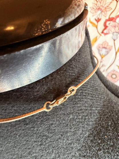 Sterling Silver and Cubic Zirconia Vintage Choker Necklace hallmarked